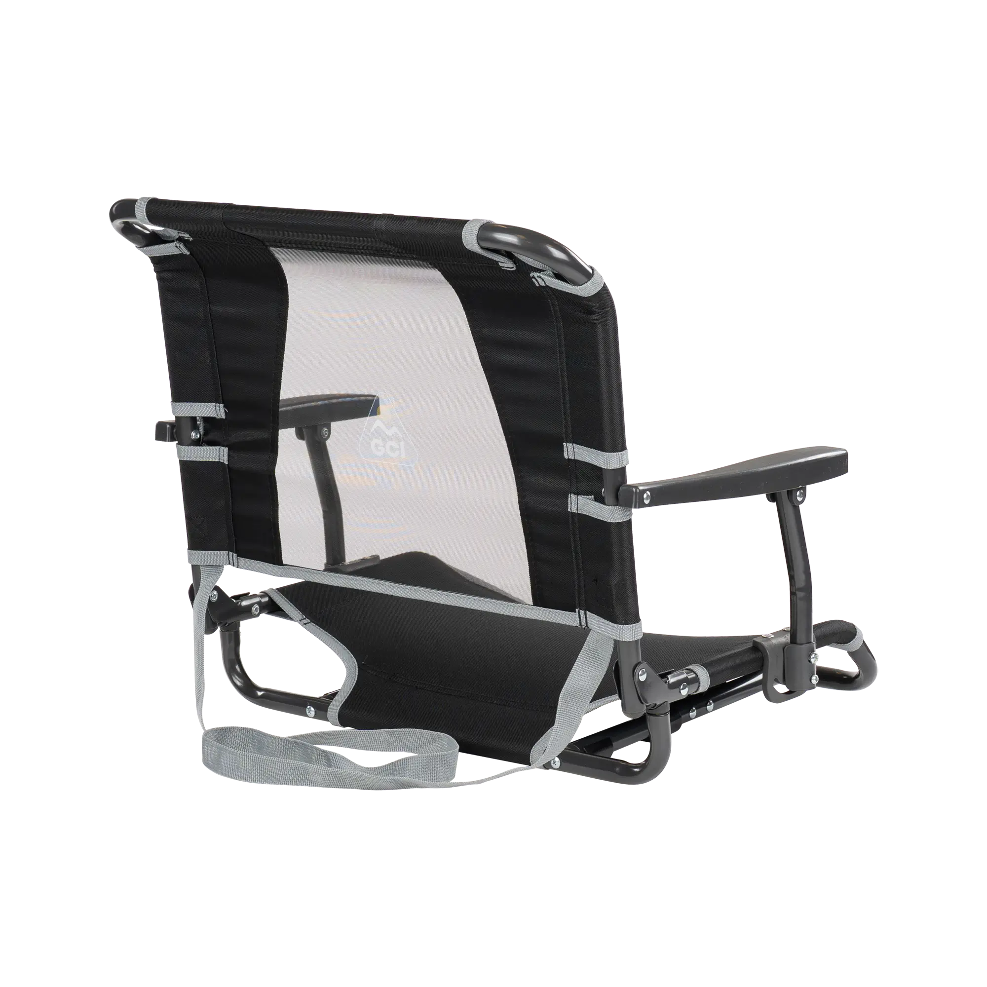 Ultra-Lightweight Big Comfort Stadium Chair with Armrests - Choice 465 - Bleacher-Friendly Stadium Chair with Back Support Detail