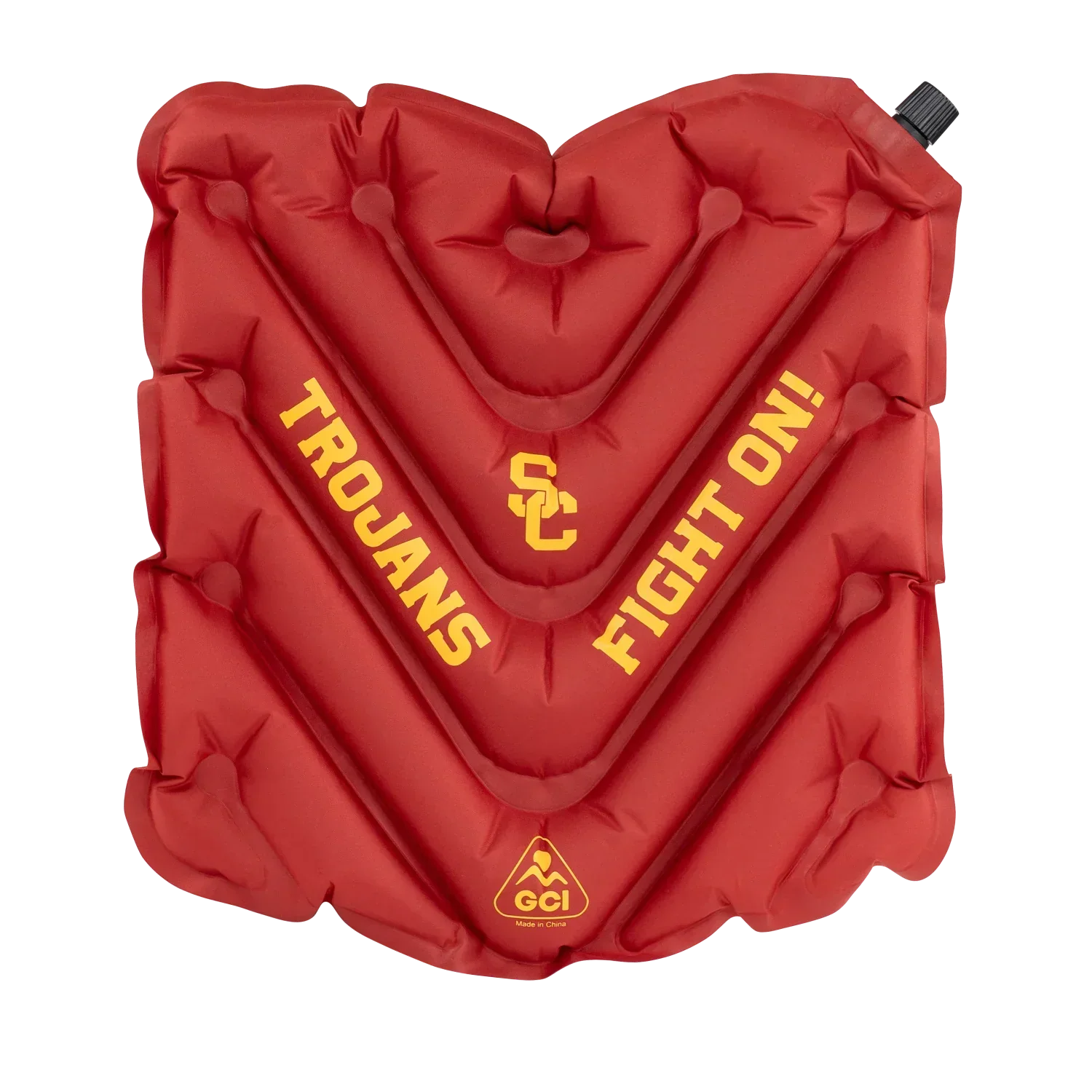 Ultra-Lightweight College V Seat Inflatable Stadium Cushion - USC Trojans - Choice 523 - Lightweight Folding Bleacher Chair with Cushioning - Default Title