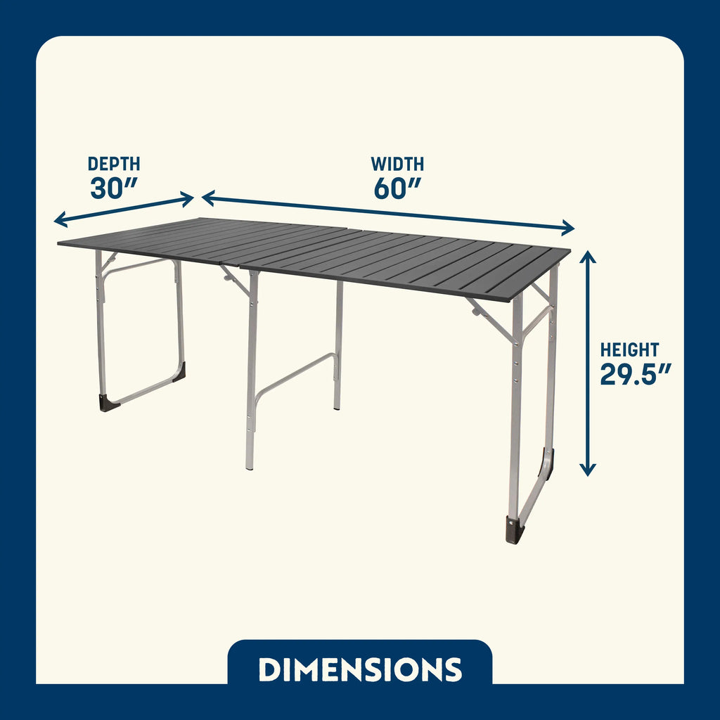 Portable Staging Slim-Fold Table XL - Choice 651 - Multi-Functional Heavy-Duty Grilling Table Counter Detail