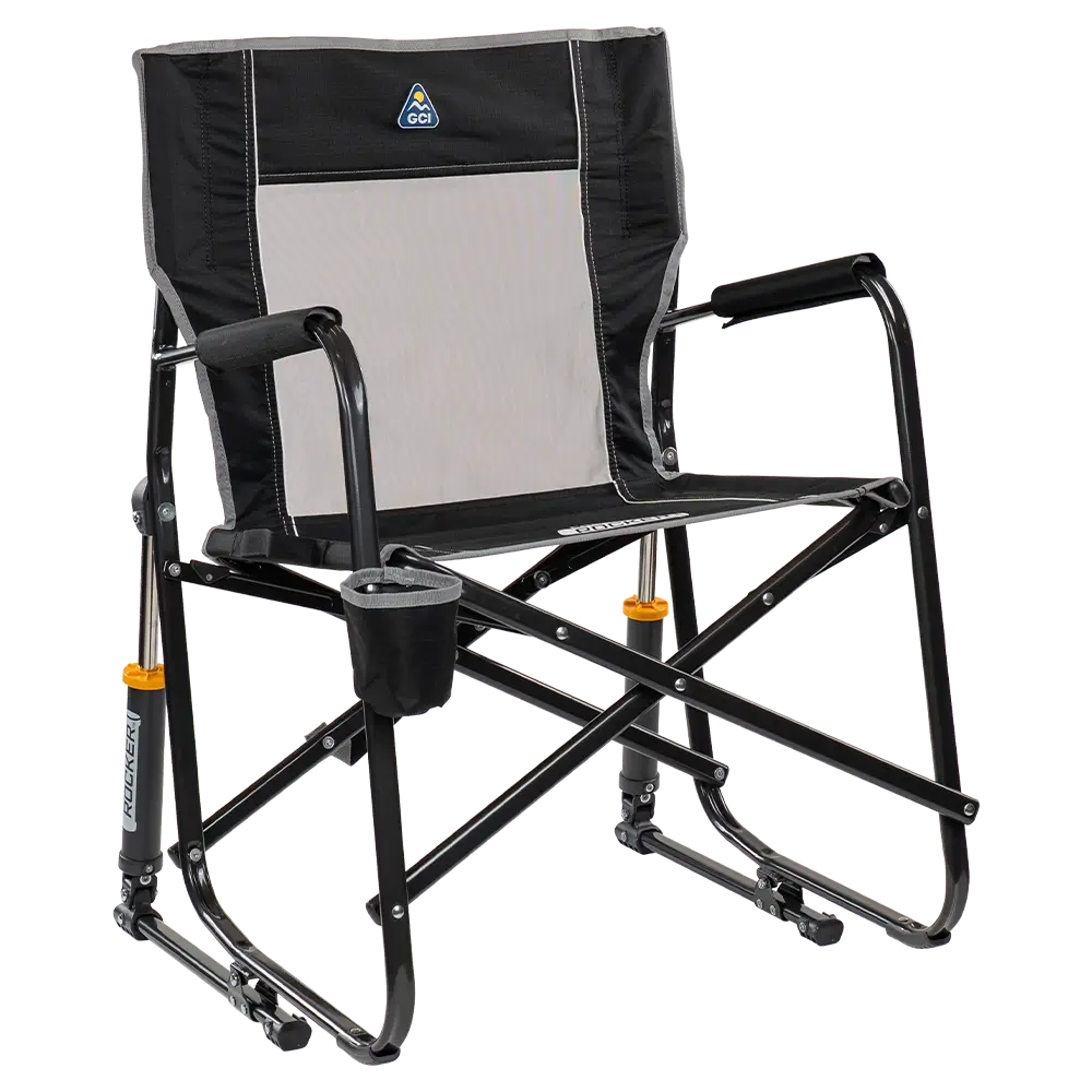 Heavy-Duty Freestyle Freestyle Rocker - Choice 711 - Heavy-Duty Kickback Rocker with Beverage Holder - Black