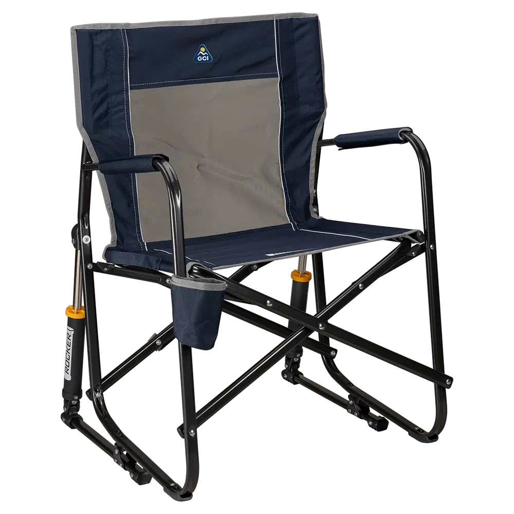 Heavy-Duty Freestyle Freestyle Rocker - Choice 711 - Heavy-Duty Kickback Rocker with Beverage Holder - Indigo