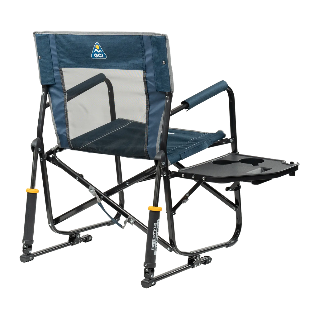 Heavy-Duty Freestyle Freestyle Rocker with Side Table - Choice 853 - Patented Spring-Action Rocking Chair for Camping Detail