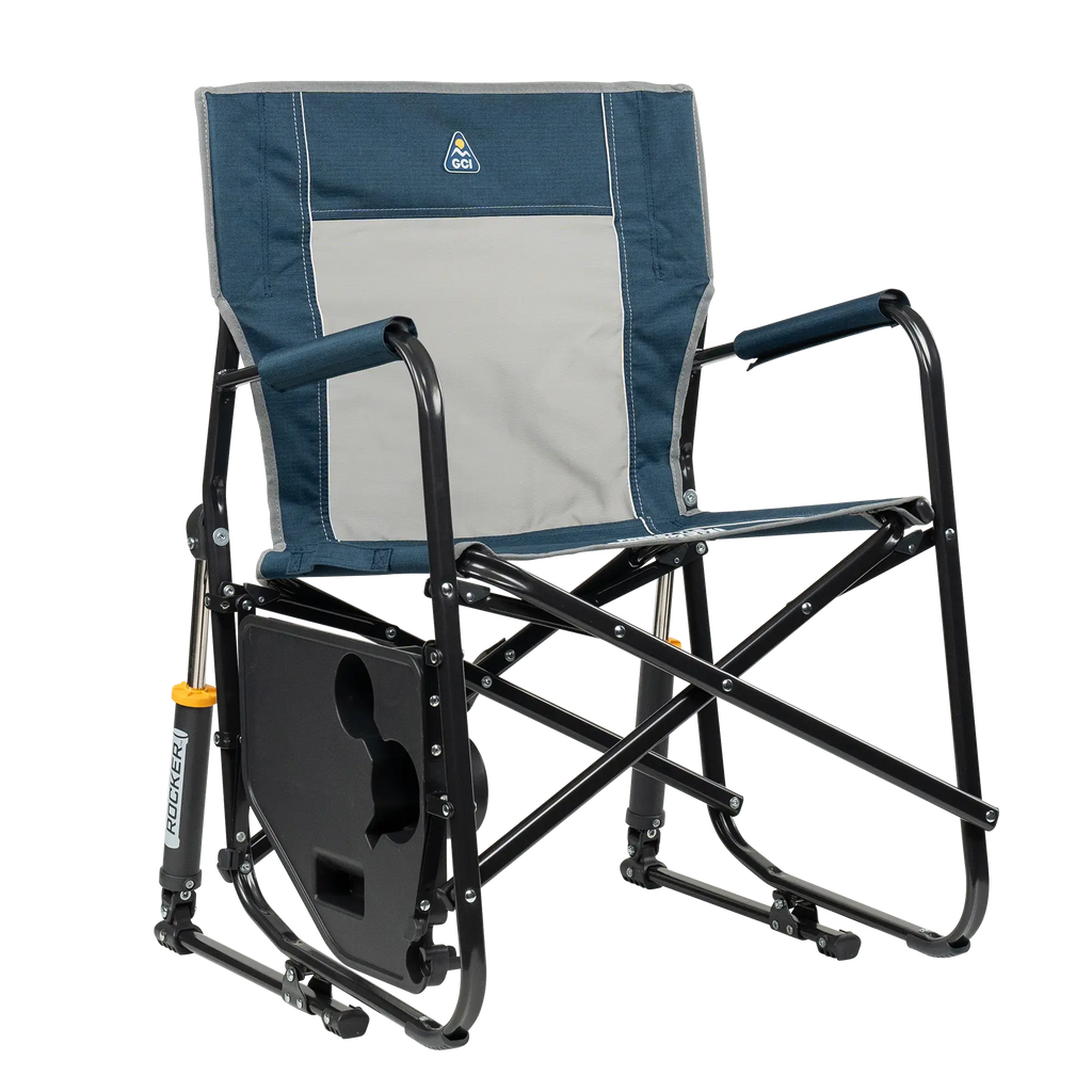 Heavy-Duty Freestyle Freestyle Rocker with Side Table - Choice 853 - Patented Spring-Action Rocking Chair for Camping Detail