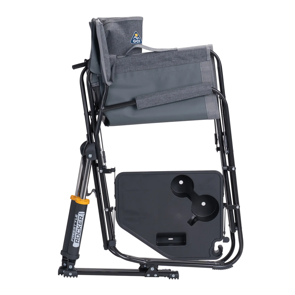 Heavy-Duty Freestyle Freestyle Rocker with Side Table - Choice 853 - Patented Spring-Action Rocking Chair for Camping Detail