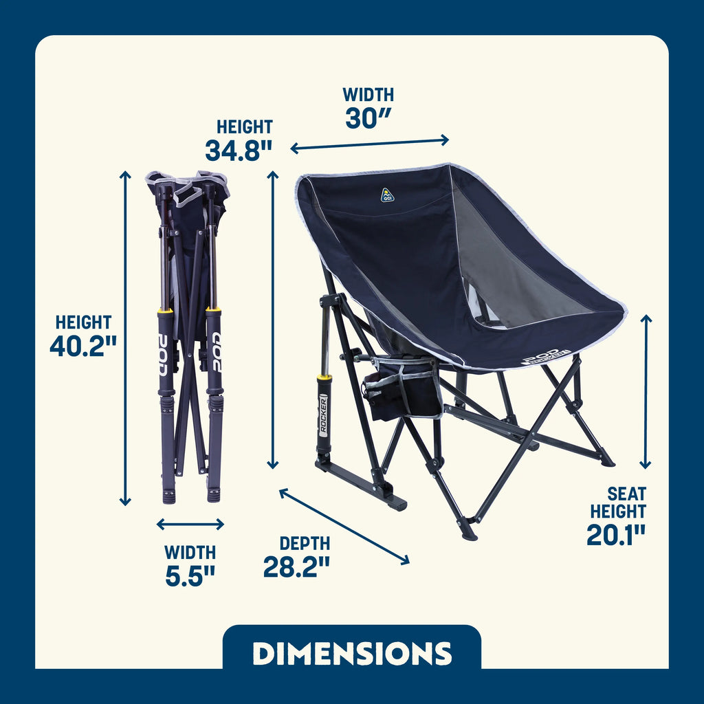 Heavy-Duty Freestyle Pod Rocker - Choice 933 - Freestyle Rocker Portable Outdoor Folding Chair Detail
