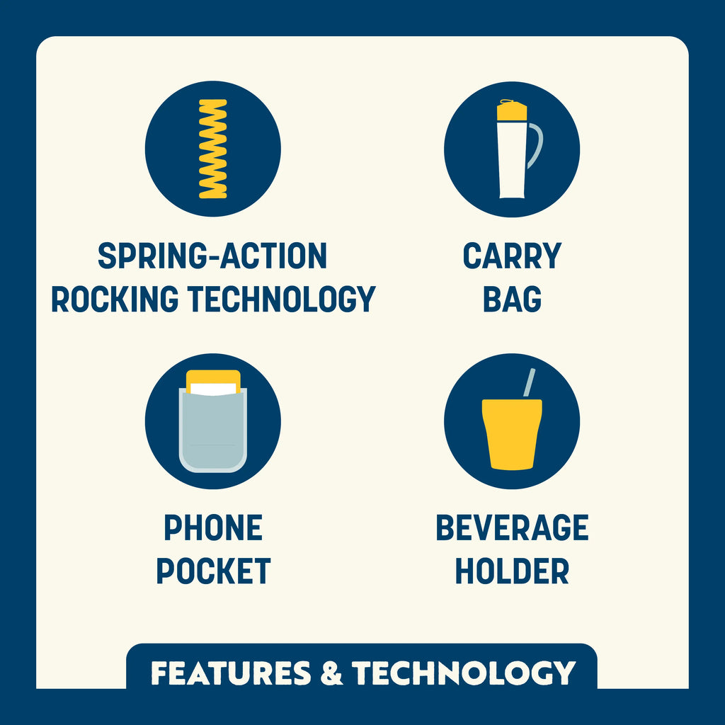 Heavy-Duty Freestyle Pod Rocker - Choice 933 - Freestyle Rocker Portable Outdoor Folding Chair Detail