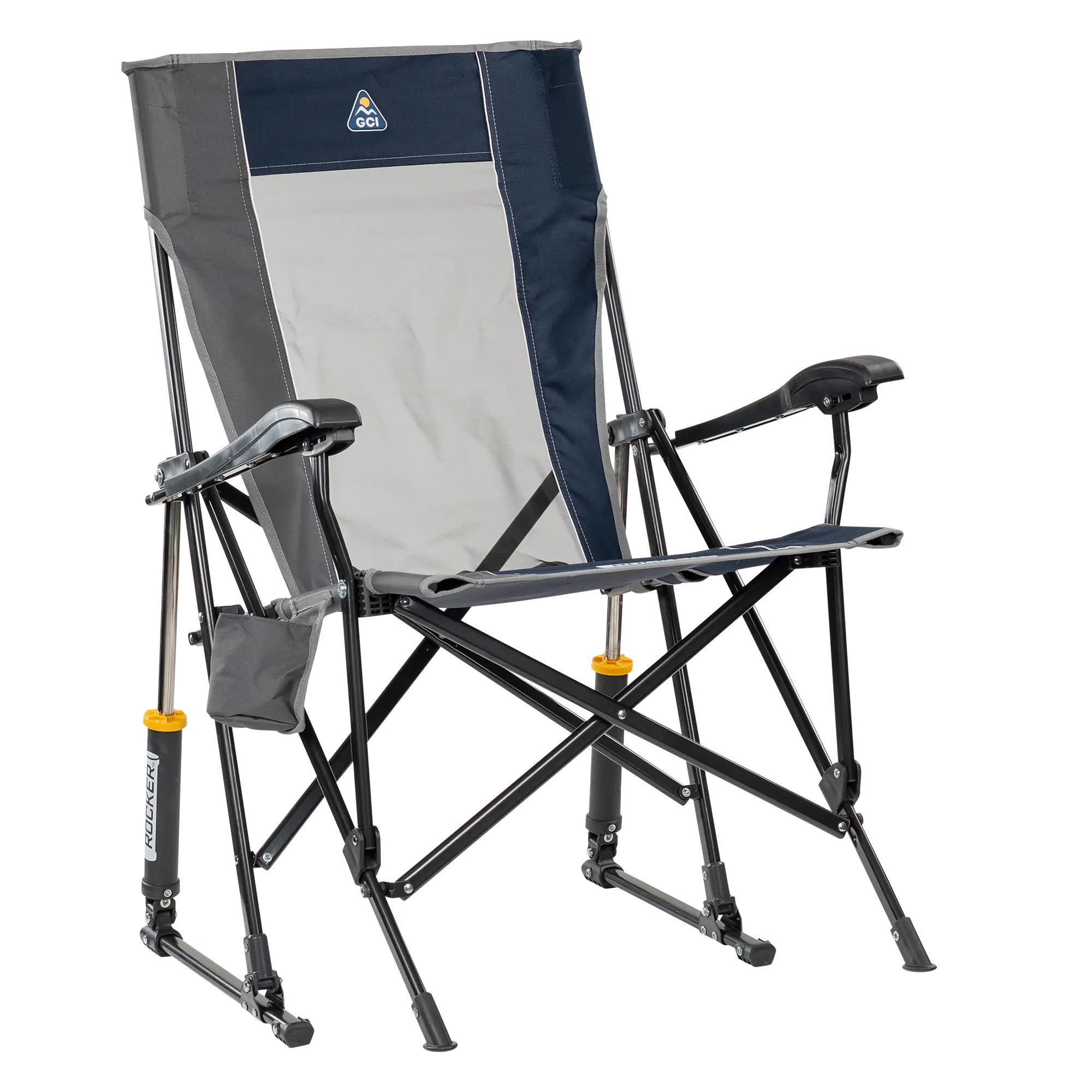 Smooth Motion RoadTrip Rocker - Choice 855 - Freestyle Rocker Portable Outdoor Folding Chair - Indigo