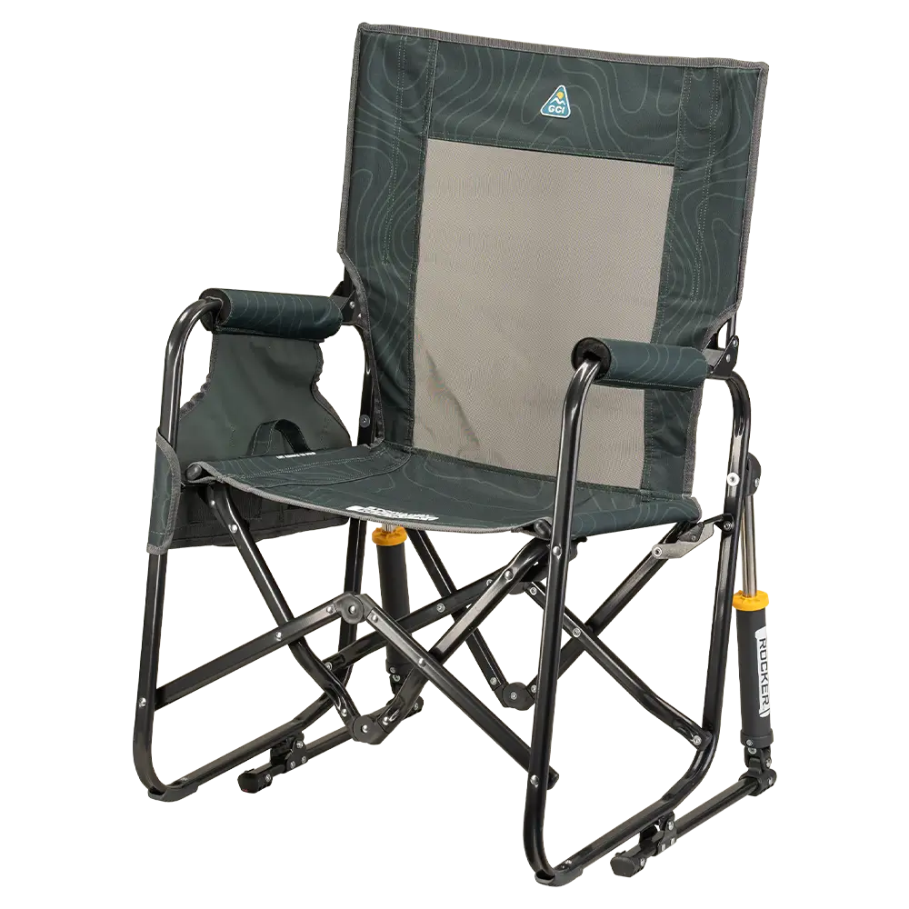 Premium All-Weather Stowaway Rocker - Choice 794 - Freestyle Rocker Portable Outdoor Folding Chair Detail