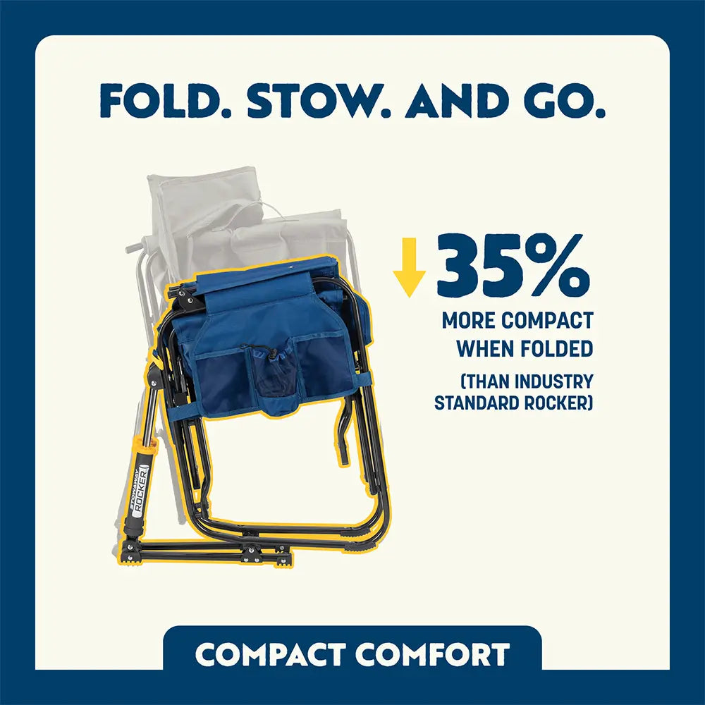 Premium All-Weather Stowaway Rocker - Choice 794 - Freestyle Rocker Portable Outdoor Folding Chair Detail