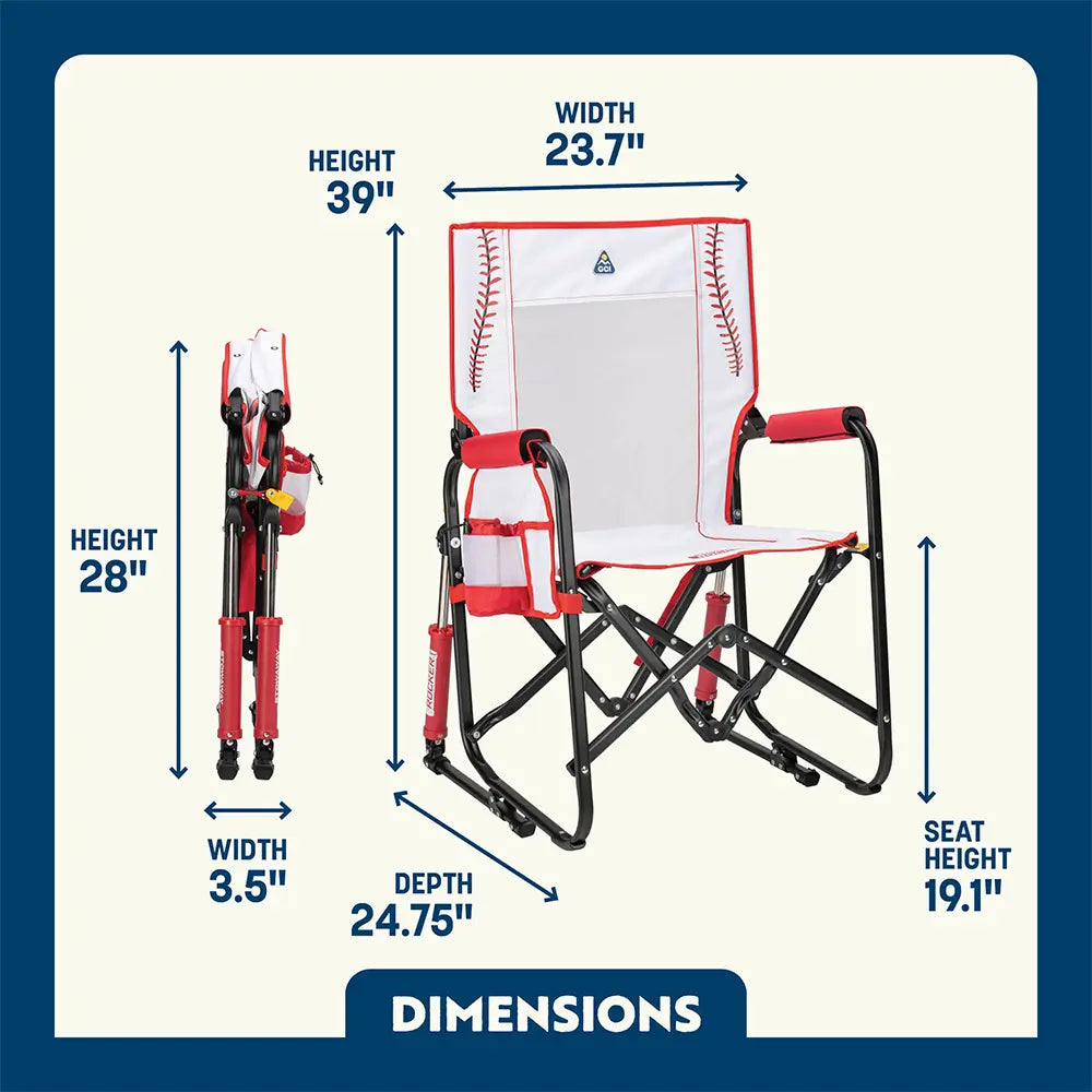 Premium All-Weather Stowaway Rocker - Choice 794 - Freestyle Rocker Portable Outdoor Folding Chair Detail