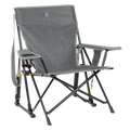Smooth Motion Kickback Rocker - Choice 345 - Freestyle Rocker Portable Outdoor Folding Chair - Heathered Pewter