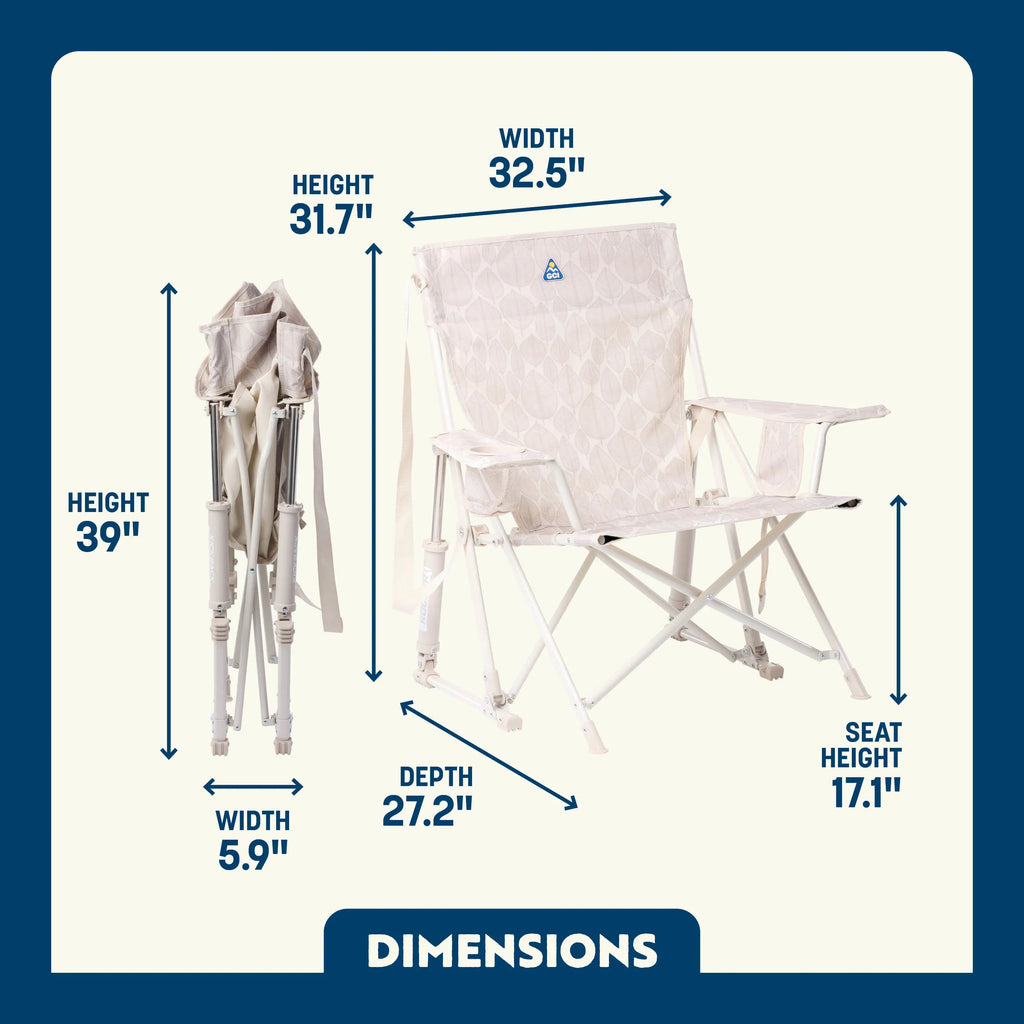 Smooth Motion Kickback Rocker - Choice 345 - Freestyle Rocker Portable Outdoor Folding Chair Detail