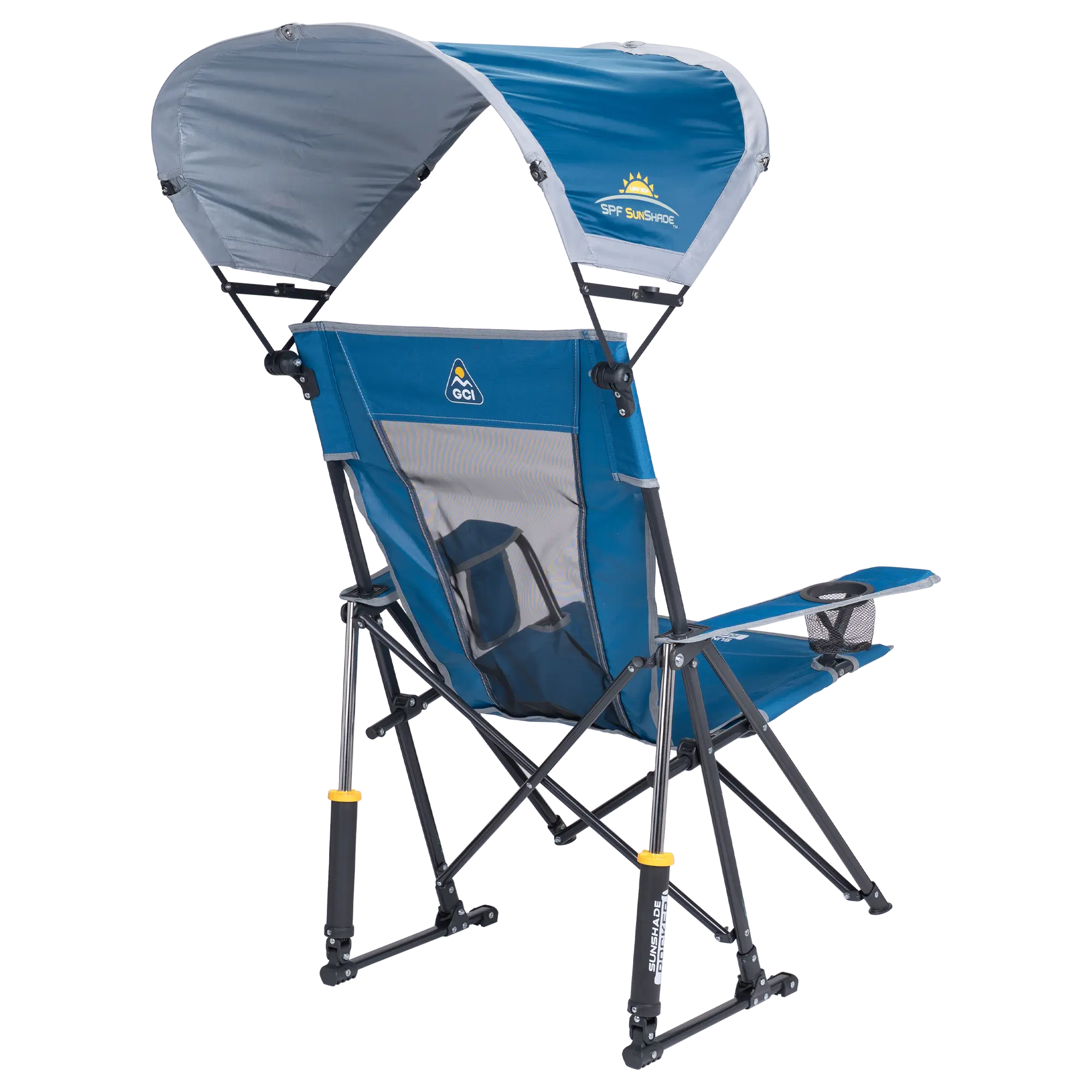 Smooth Motion SunShade Rocker - Choice 550 - Freestyle Rocker Portable Outdoor Folding Chair Detail