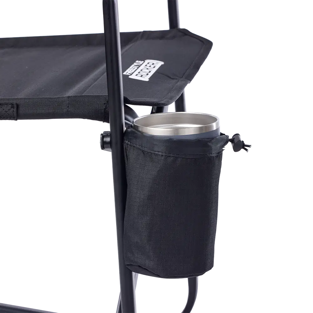 Patented Spring-Action Freestyle Rocker Elite - Choice 460 - Heavy-Duty Kickback Rocker with Beverage Holder Detail