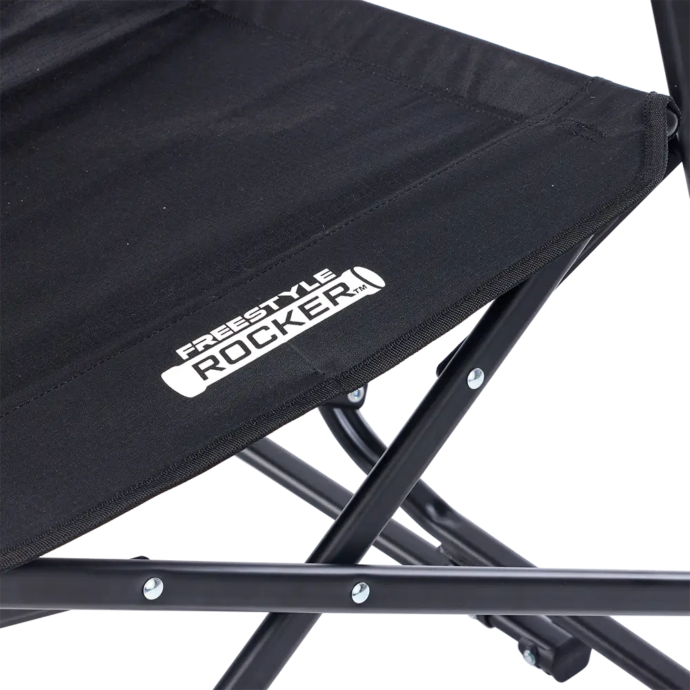 Patented Spring-Action Freestyle Rocker Elite - Choice 460 - Heavy-Duty Kickback Rocker with Beverage Holder Detail