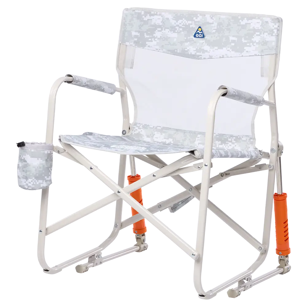 Patented Spring-Action Freestyle Rocker Elite - Choice 460 - Heavy-Duty Kickback Rocker with Beverage Holder Detail