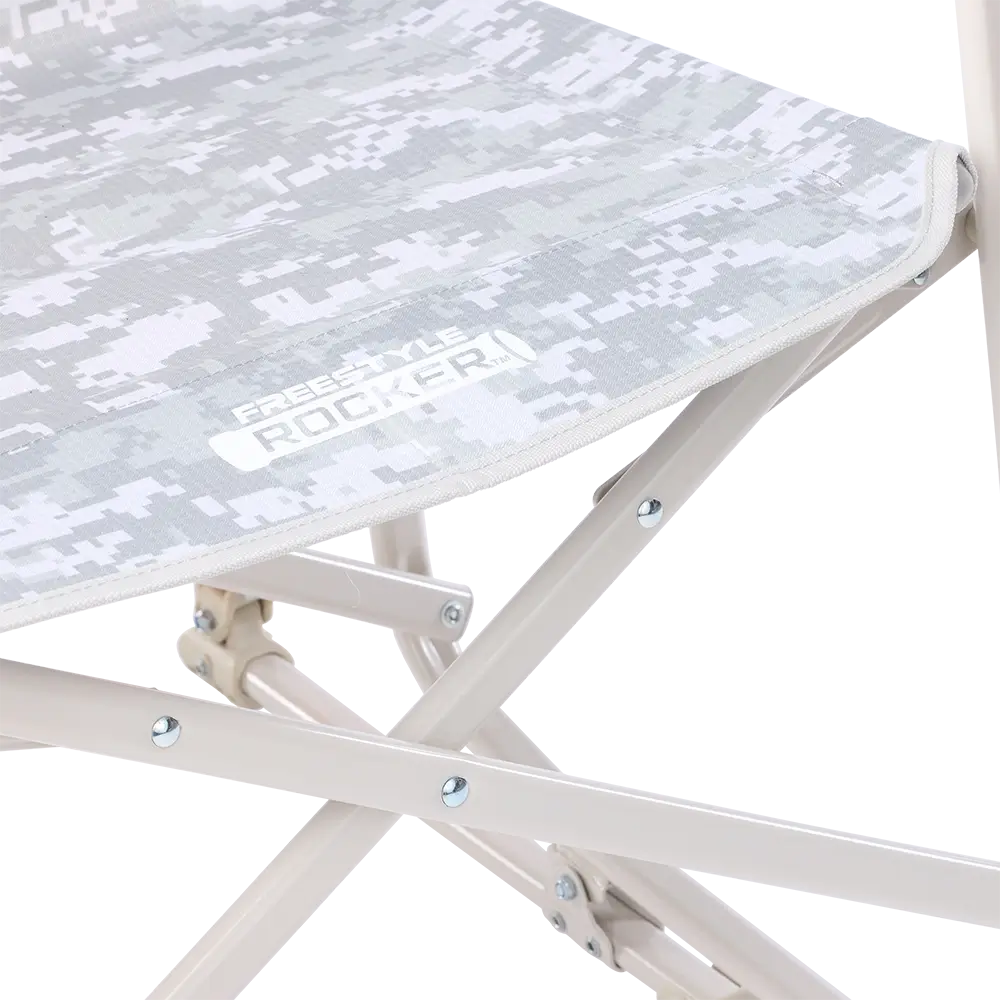 Patented Spring-Action Freestyle Rocker Elite - Choice 460 - Heavy-Duty Kickback Rocker with Beverage Holder Detail