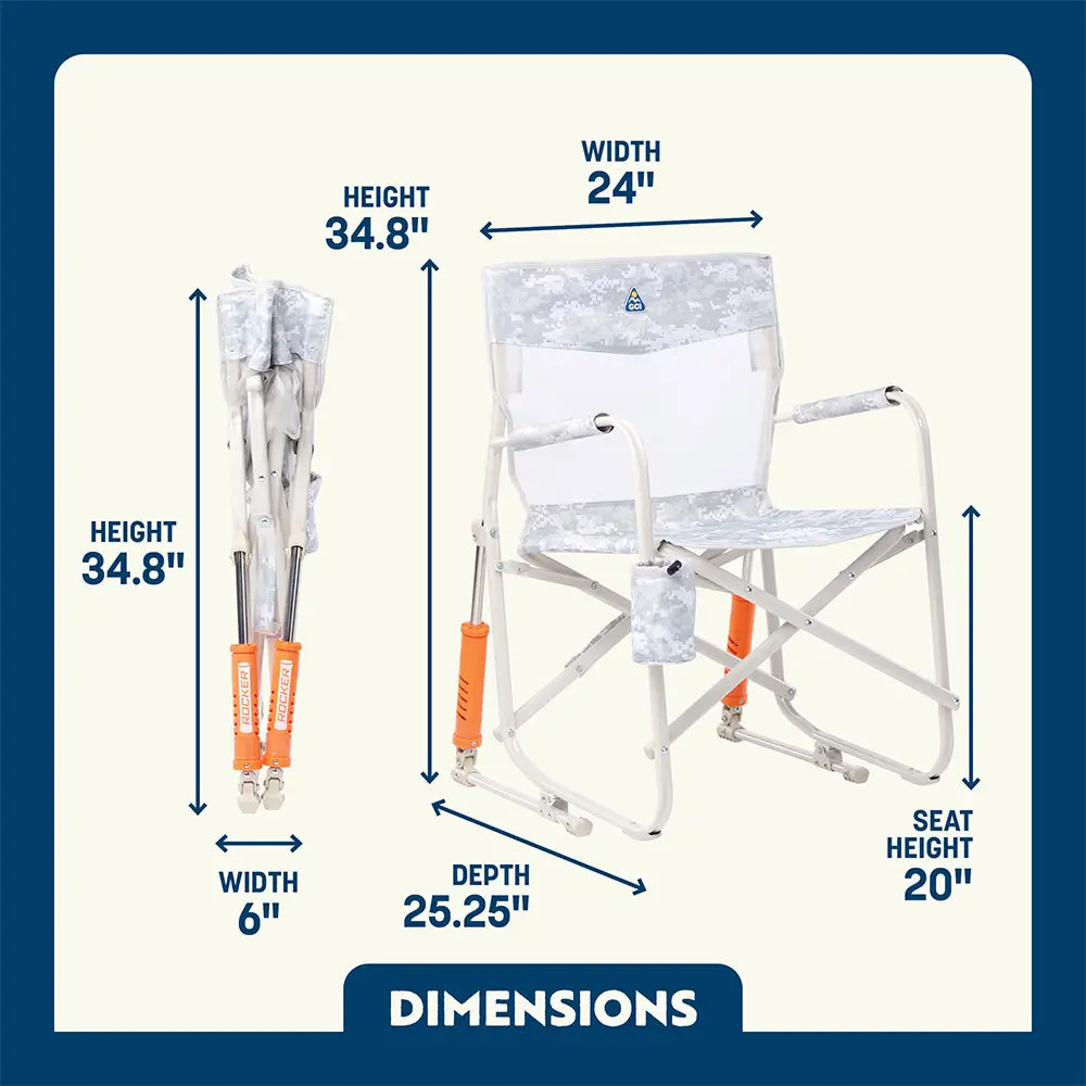 Patented Spring-Action Freestyle Rocker Elite - Choice 460 - Heavy-Duty Kickback Rocker with Beverage Holder Detail