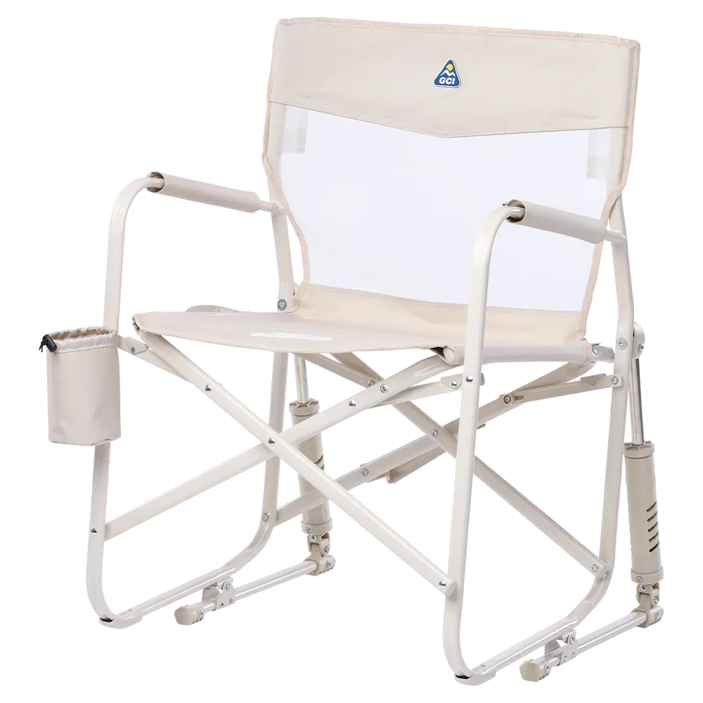 Patented Spring-Action Freestyle Rocker Elite - Choice 460 - Heavy-Duty Kickback Rocker with Beverage Holder Detail