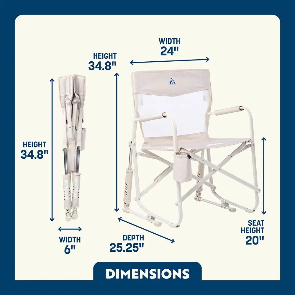 Patented Spring-Action Freestyle Rocker Elite - Choice 460 - Heavy-Duty Kickback Rocker with Beverage Holder Detail