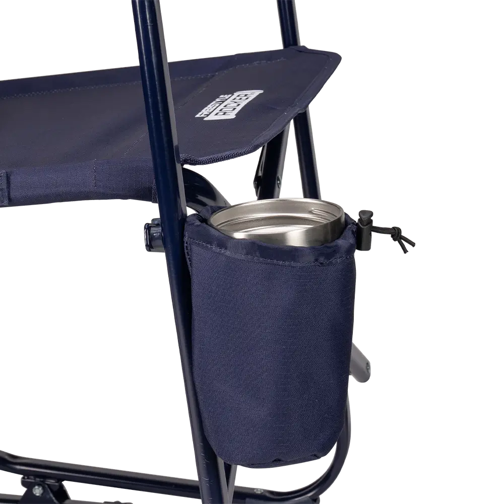 Patented Spring-Action Freestyle Rocker Elite - Choice 460 - Heavy-Duty Kickback Rocker with Beverage Holder Detail