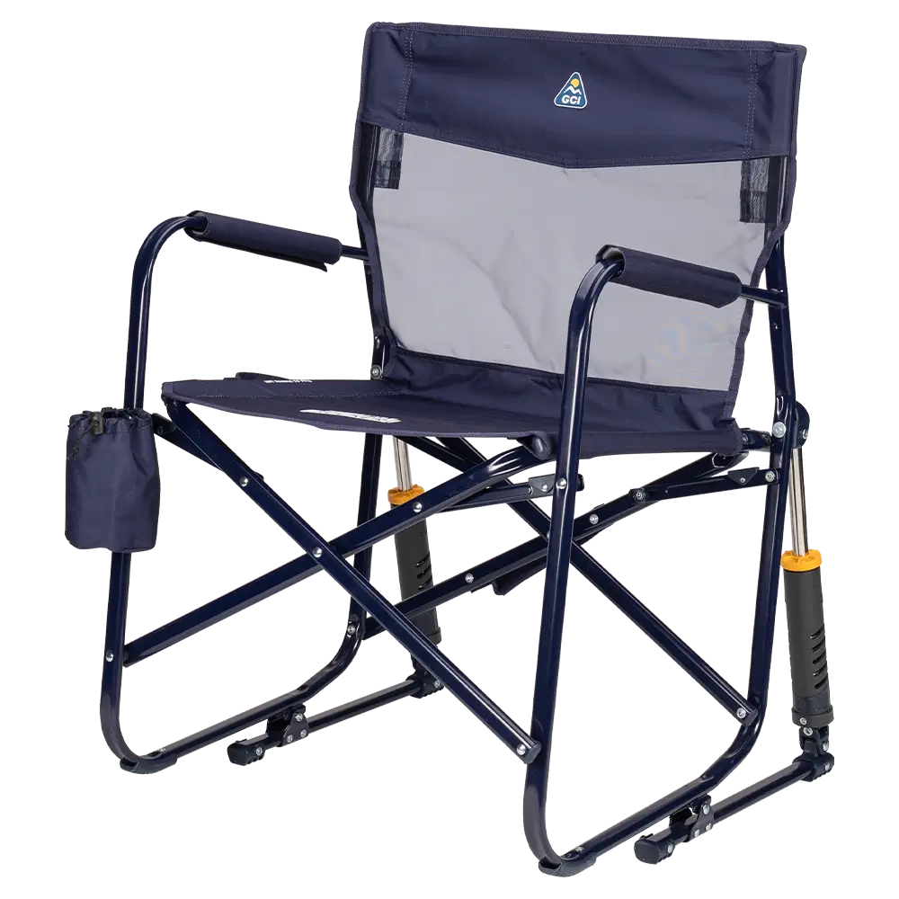 Patented Spring-Action Freestyle Rocker Elite - Choice 460 - Heavy-Duty Kickback Rocker with Beverage Holder Detail