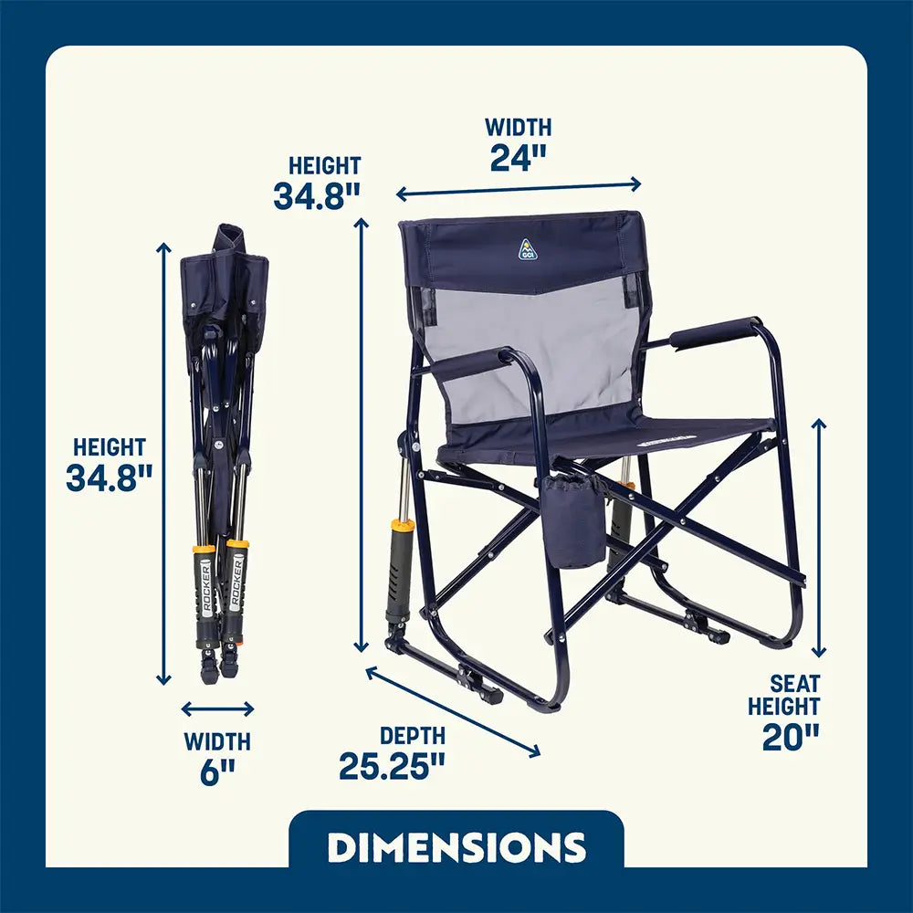 Patented Spring-Action Freestyle Rocker Elite - Choice 460 - Heavy-Duty Kickback Rocker with Beverage Holder Detail