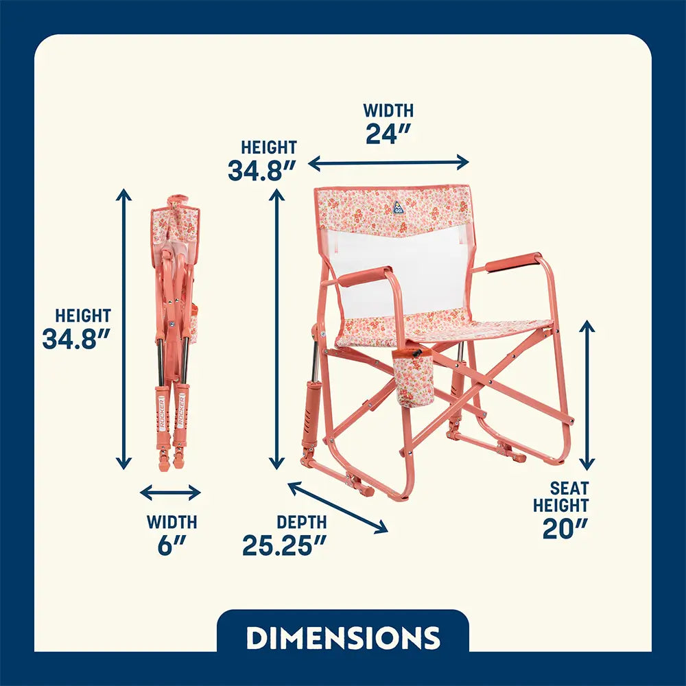 Patented Spring-Action Freestyle Rocker Elite - Choice 460 - Heavy-Duty Kickback Rocker with Beverage Holder Detail