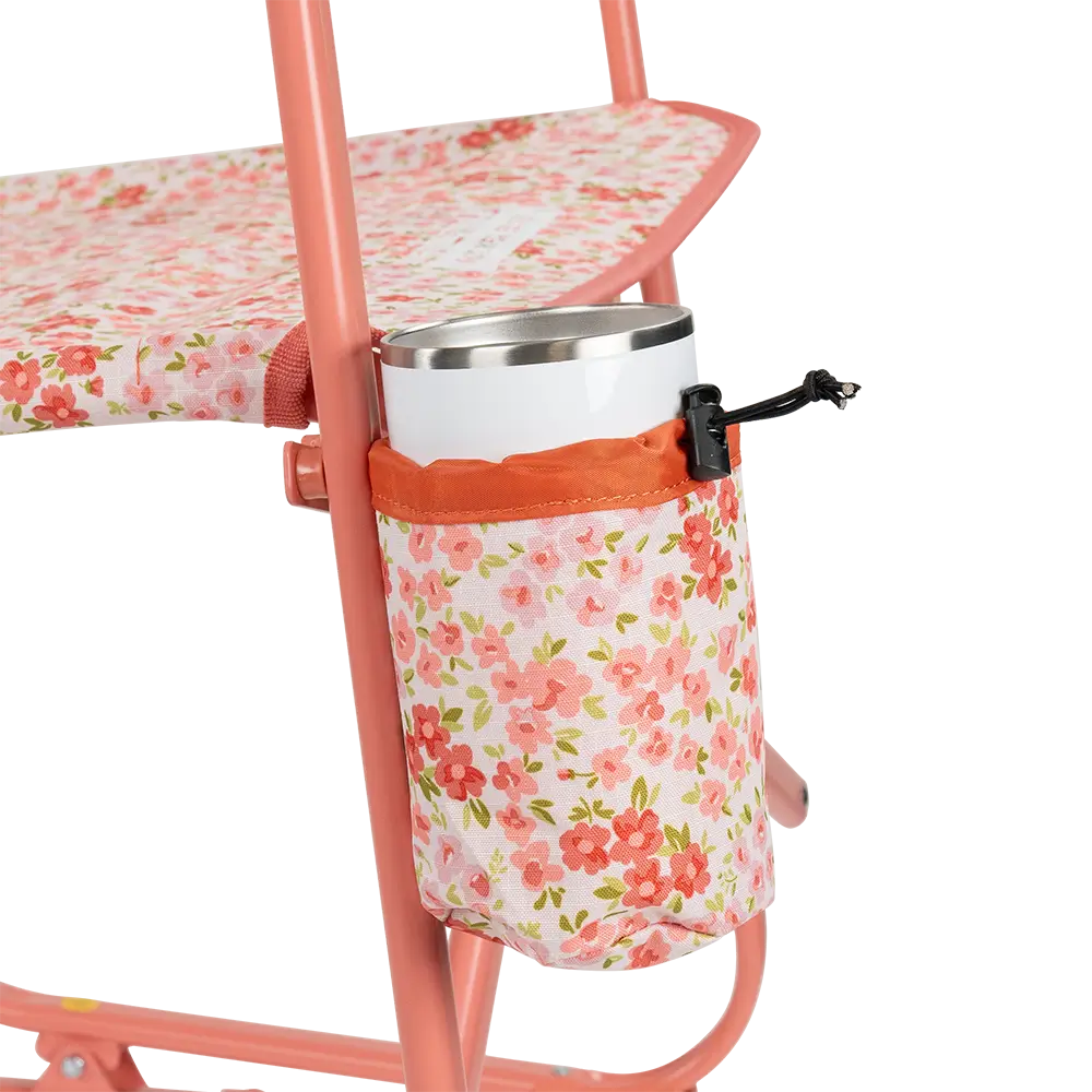 Patented Spring-Action Freestyle Rocker Elite - Choice 460 - Heavy-Duty Kickback Rocker with Beverage Holder Detail