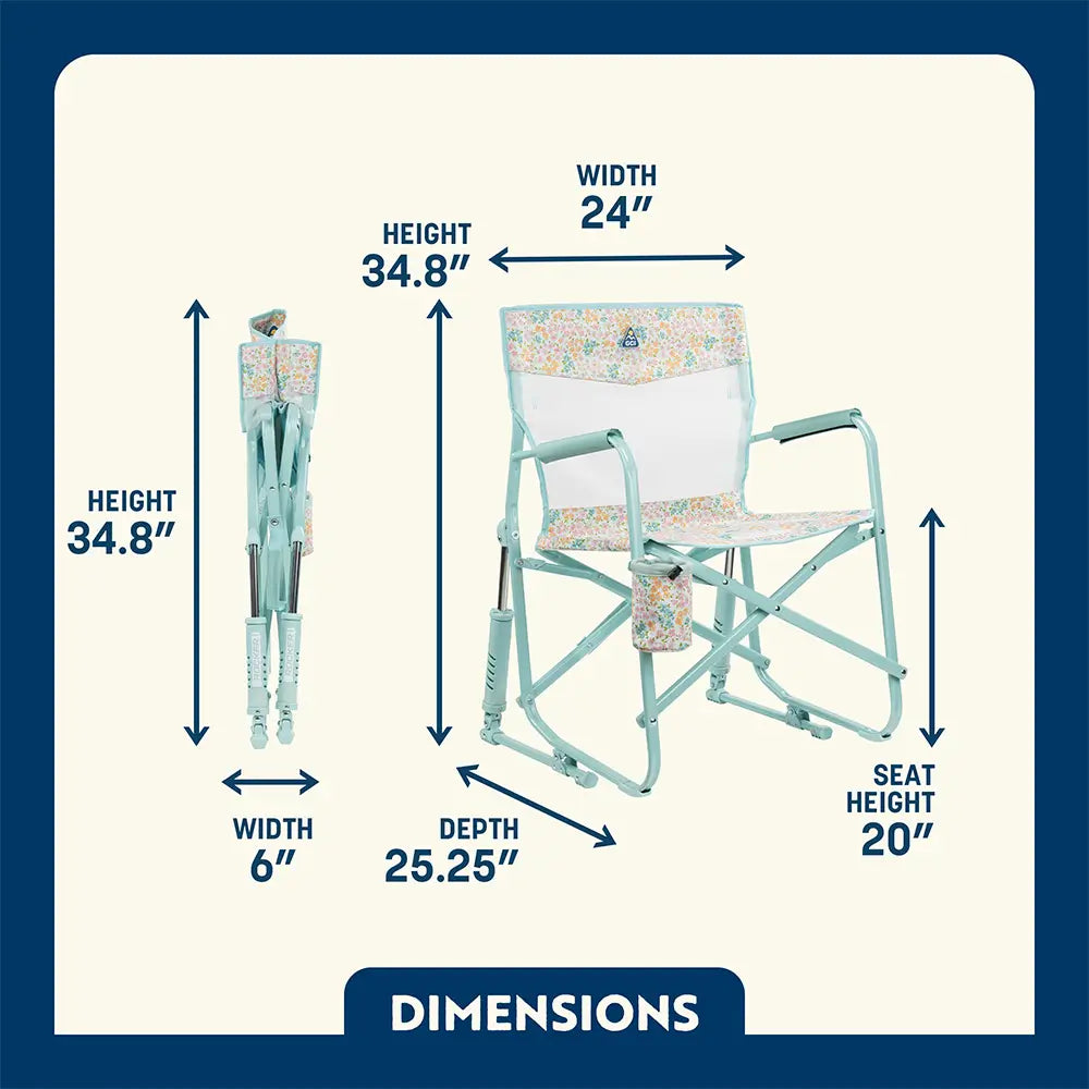 Patented Spring-Action Freestyle Rocker Elite - Choice 460 - Heavy-Duty Kickback Rocker with Beverage Holder Detail