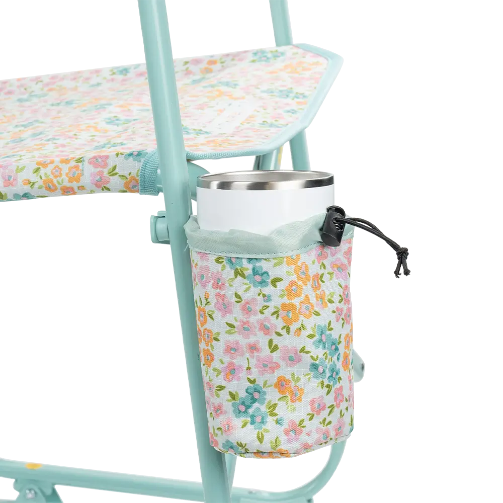 Patented Spring-Action Freestyle Rocker Elite - Choice 460 - Heavy-Duty Kickback Rocker with Beverage Holder Detail