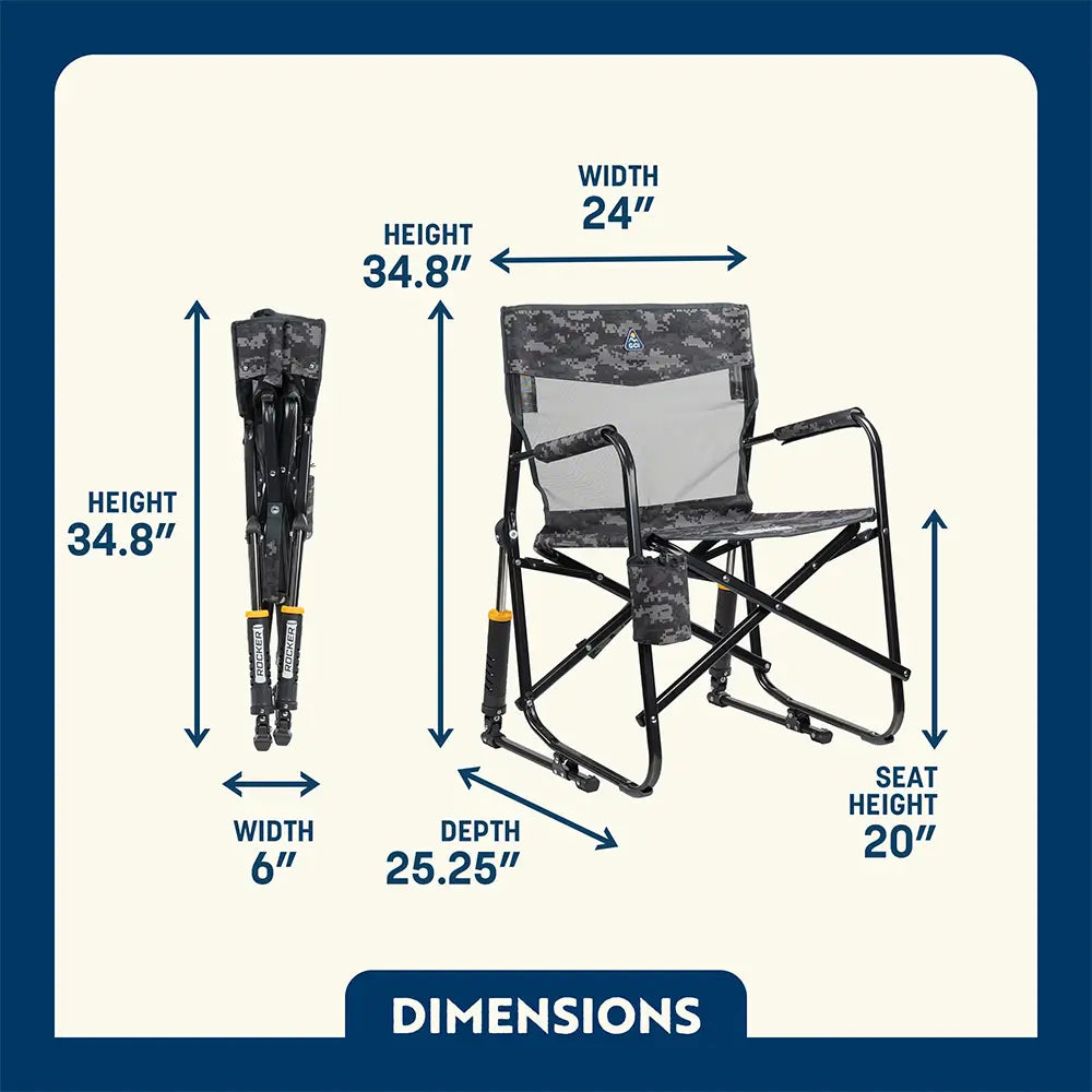 Patented Spring-Action Freestyle Rocker Elite - Choice 460 - Heavy-Duty Kickback Rocker with Beverage Holder Detail