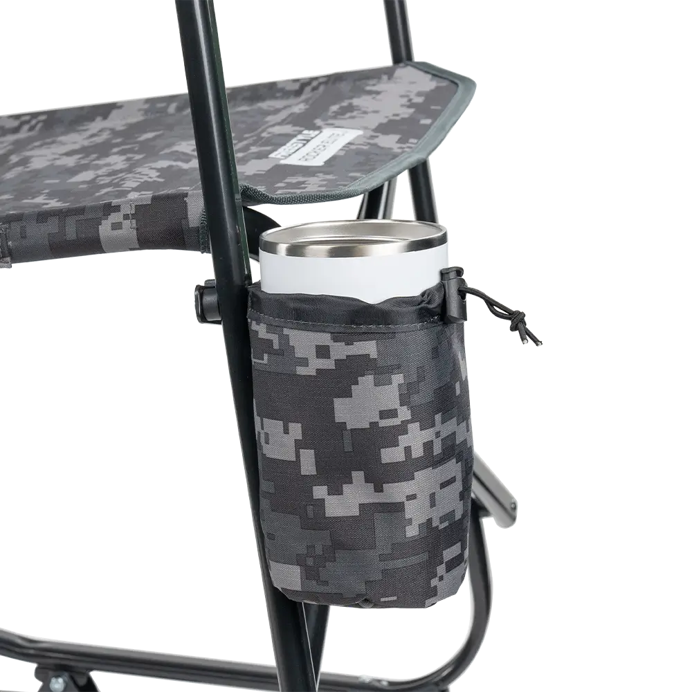 Patented Spring-Action Freestyle Rocker Elite - Choice 460 - Heavy-Duty Kickback Rocker with Beverage Holder Detail