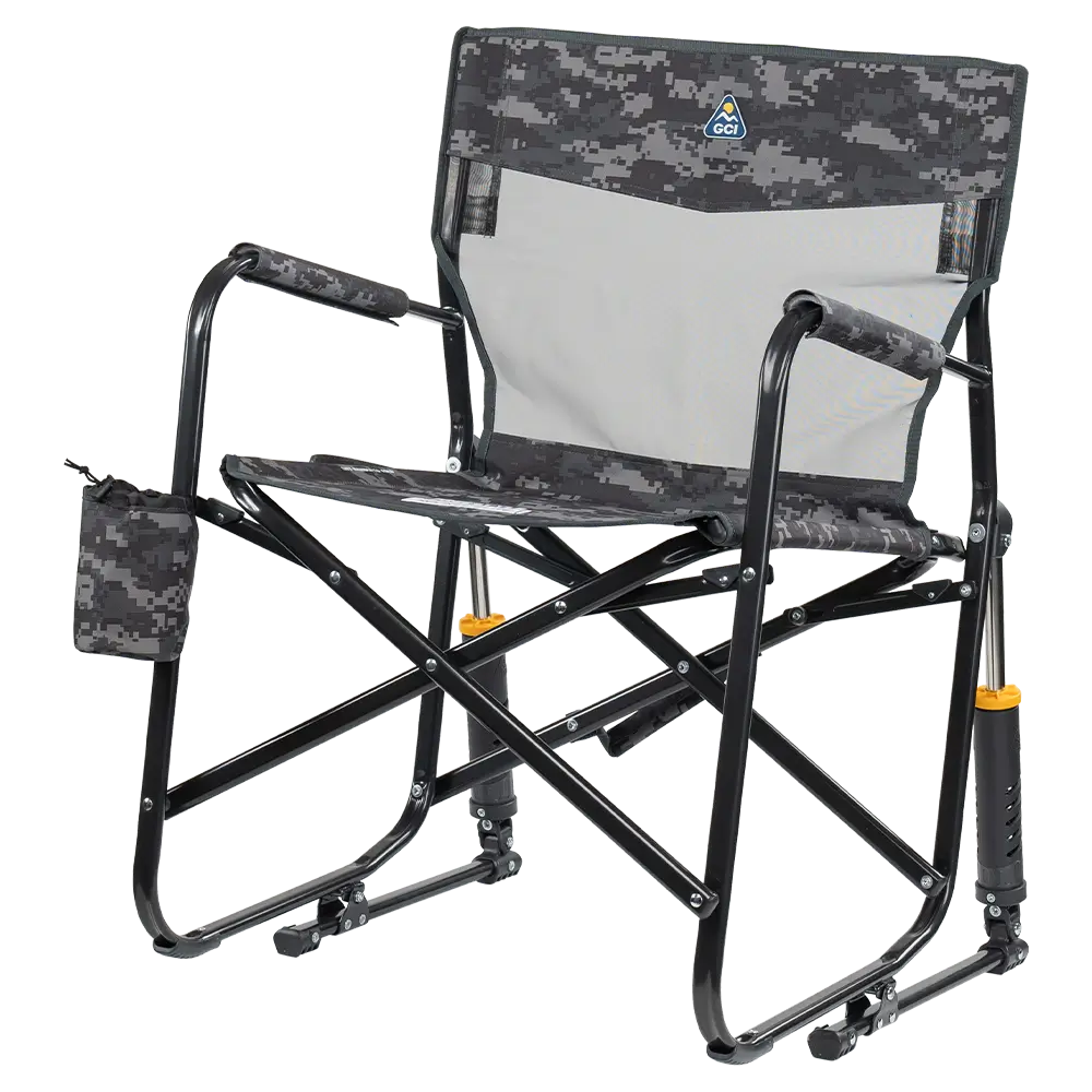 Patented Spring-Action Freestyle Rocker Elite - Choice 460 - Heavy-Duty Kickback Rocker with Beverage Holder Detail