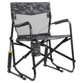 Patented Spring-Action Freestyle Rocker Elite - Choice 460 - Heavy-Duty Kickback Rocker with Beverage Holder - Cool Gray Camo
