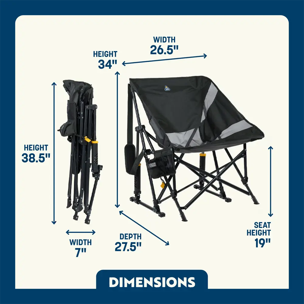 Smooth Motion Pod Rocker Elite - Choice 832 - Freestyle Rocker Portable Outdoor Folding Chair Detail