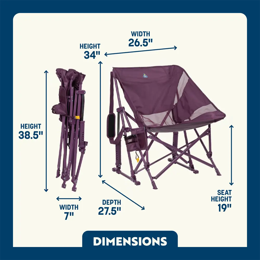 Smooth Motion Pod Rocker Elite - Choice 832 - Freestyle Rocker Portable Outdoor Folding Chair Detail