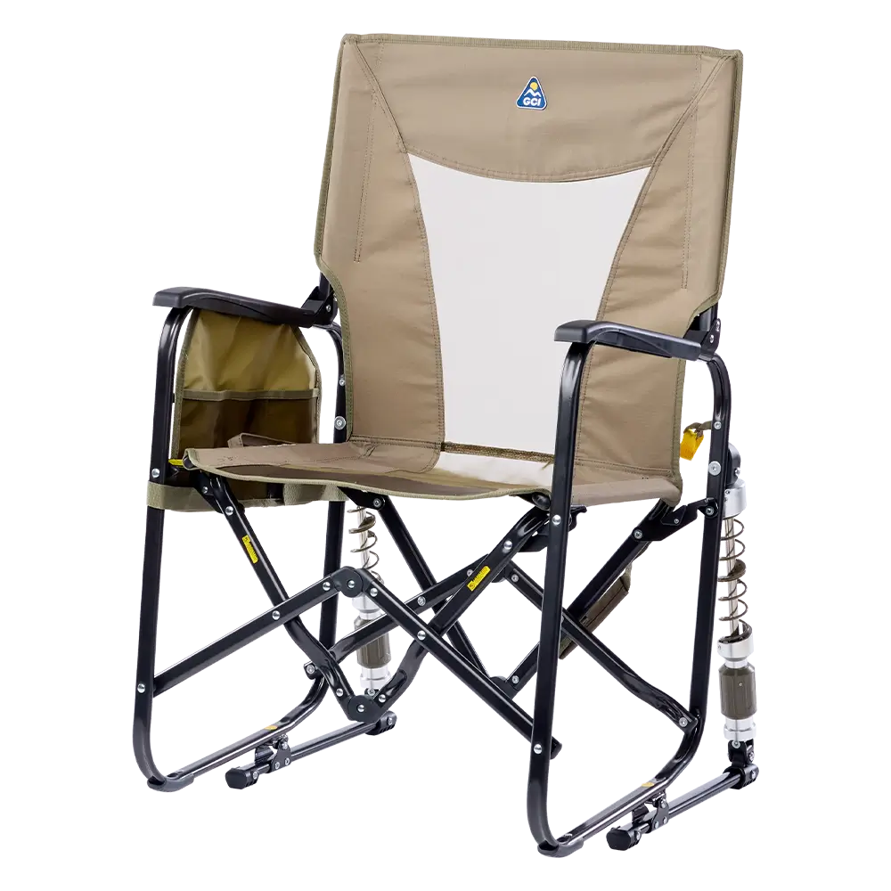 Luxury Camp Adjustable Rocker - Choice 573 - Patented Spring-Action Rocking Chair for Camping Detail