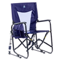 Luxury Camp Adjustable Rocker - Choice 573 - Patented Spring-Action Rocking Chair for Camping - Rich Blue