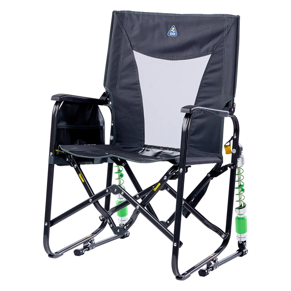 Luxury Camp Adjustable Rocker - Choice 573 - Patented Spring-Action Rocking Chair for Camping Detail