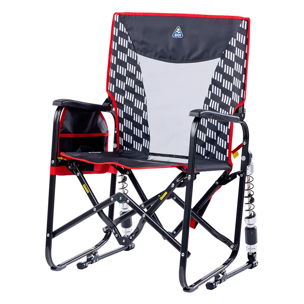 Luxury Camp Adjustable Rocker - Choice 573 - Patented Spring-Action Rocking Chair for Camping Detail