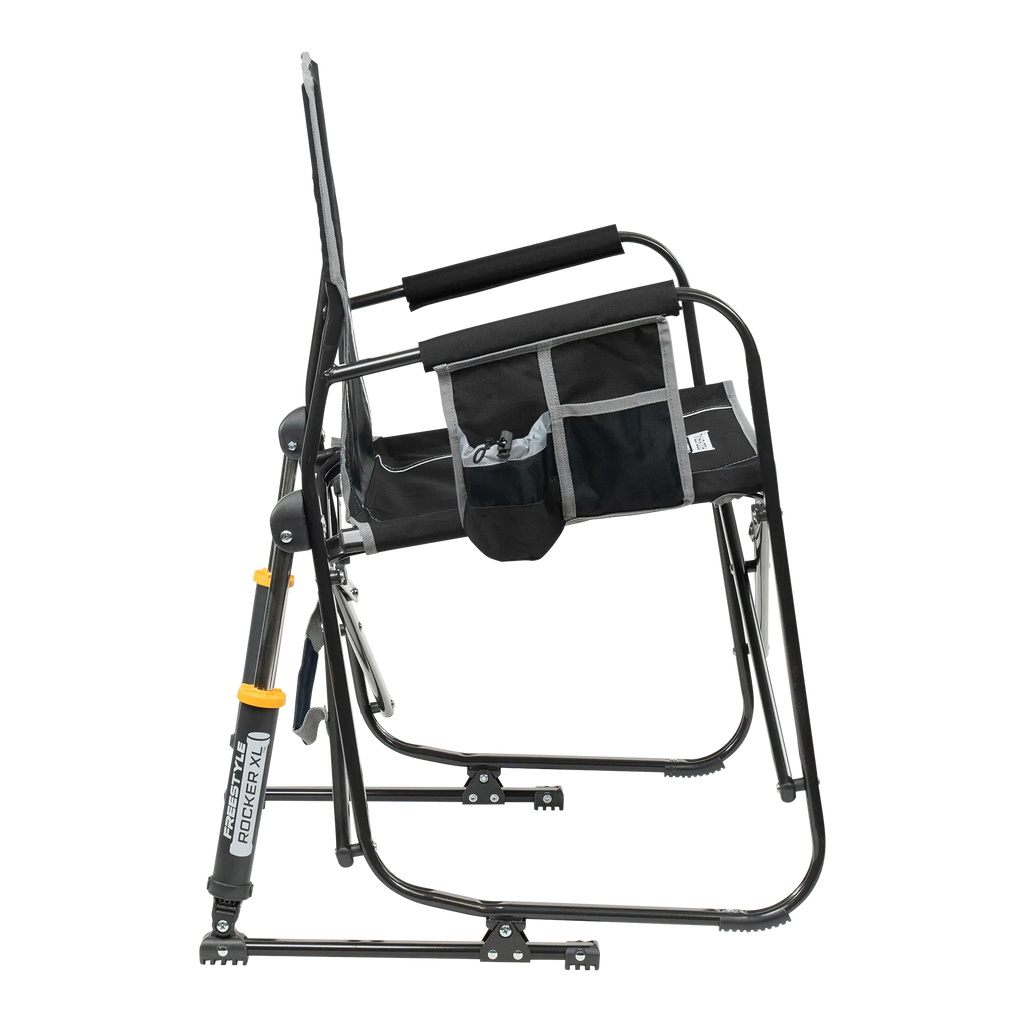 Luxury Camp Freestyle Rocker XL - Choice 552 - Heavy-Duty Kickback Rocker with Beverage Holder Detail