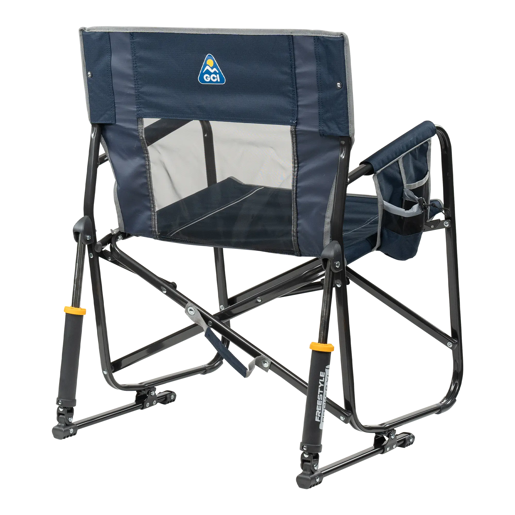 Luxury Camp Freestyle Rocker XL - Choice 552 - Heavy-Duty Kickback Rocker with Beverage Holder Detail