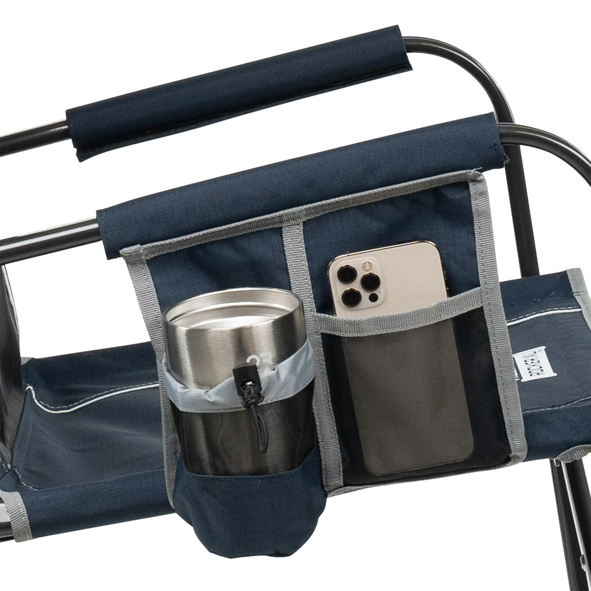 Luxury Camp Freestyle Rocker XL - Choice 552 - Heavy-Duty Kickback Rocker with Beverage Holder Detail