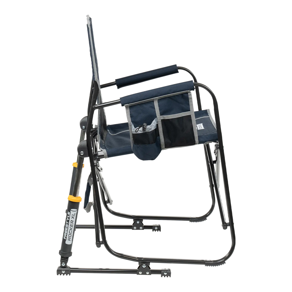 Luxury Camp Freestyle Rocker XL - Choice 552 - Heavy-Duty Kickback Rocker with Beverage Holder Detail
