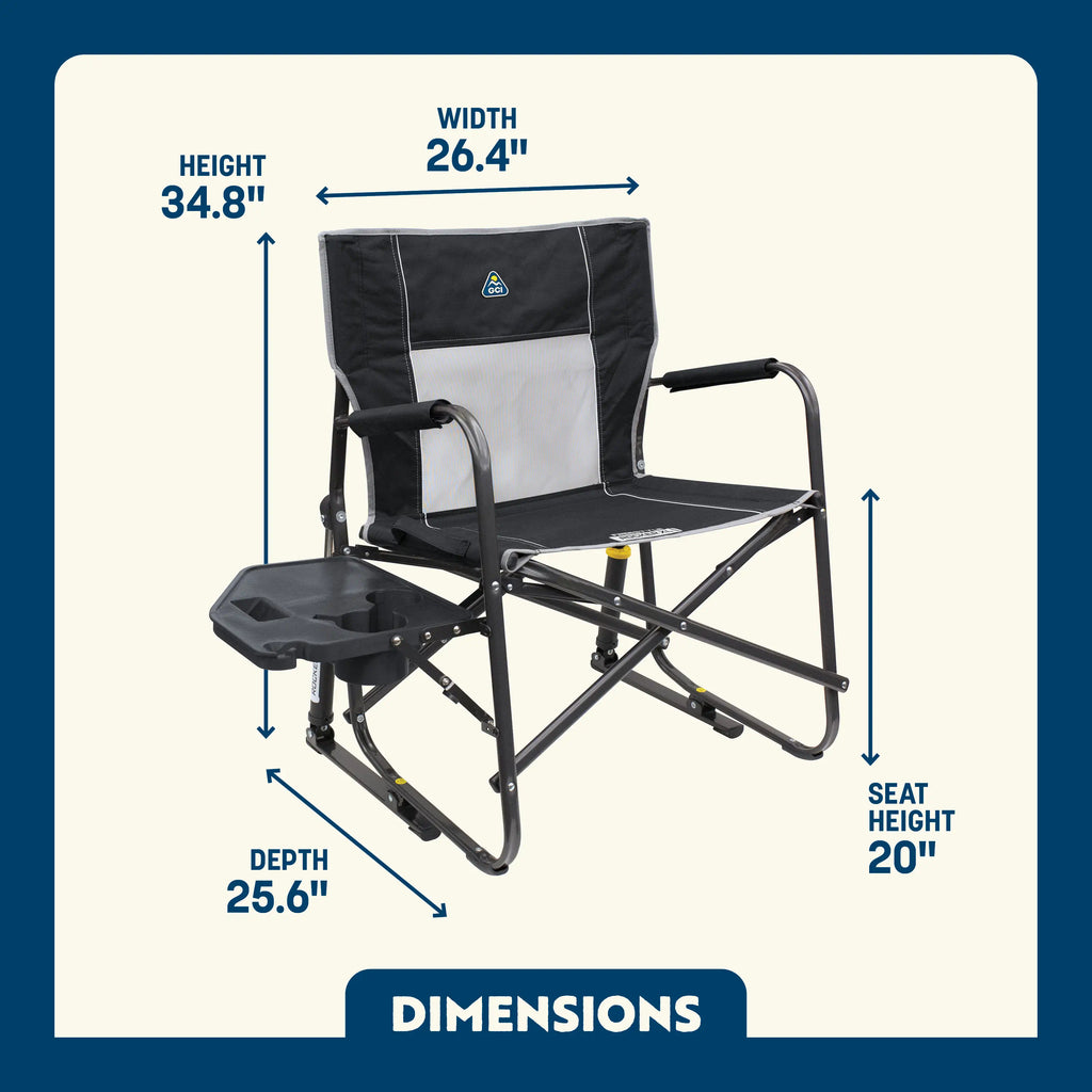 Smooth Motion Freestyle Rocker XL with Side Table - Choice 836 - RoadTrip Rocker Smooth Motion Camp Chair Detail