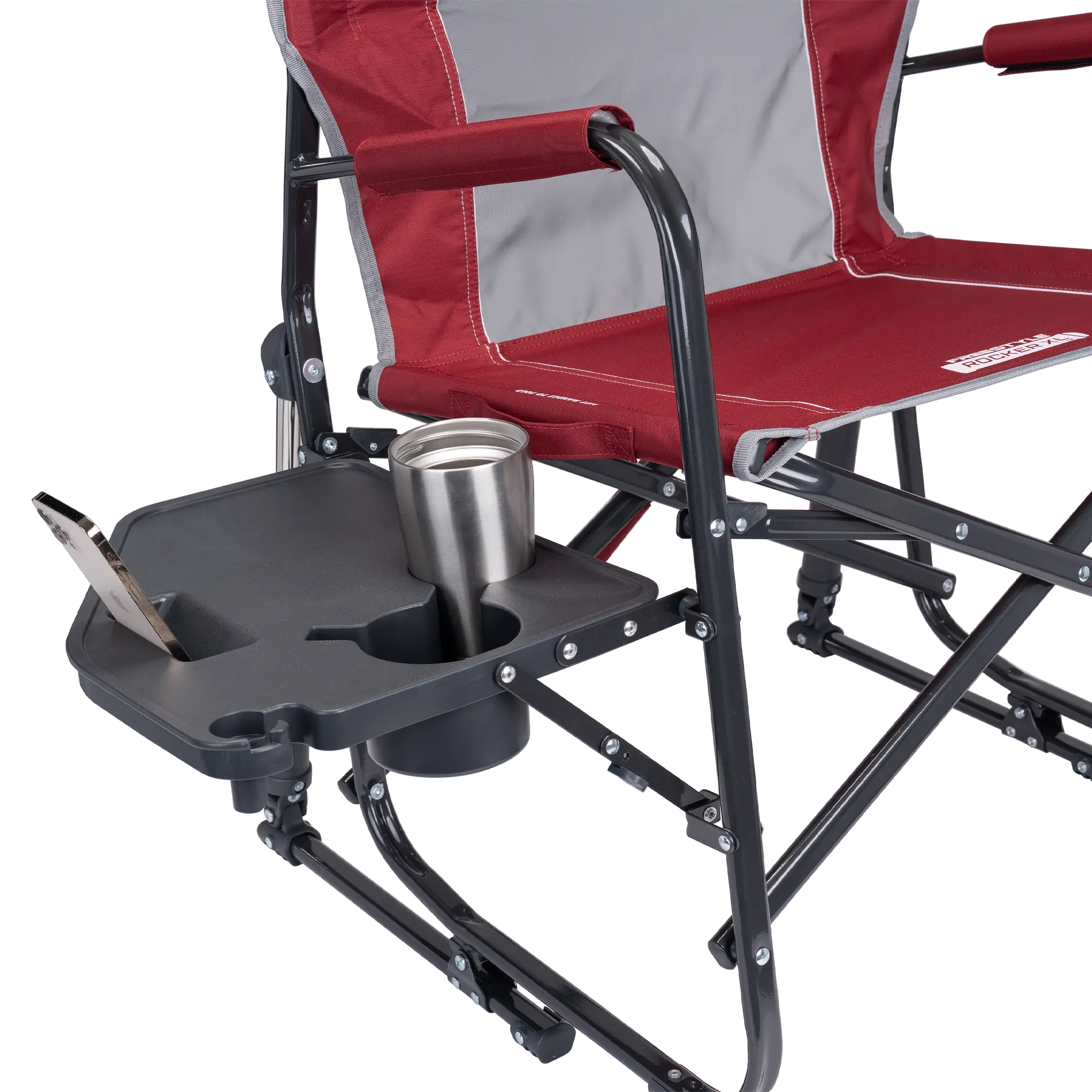 Smooth Motion Freestyle Rocker XL with Side Table - Choice 836 - RoadTrip Rocker Smooth Motion Camp Chair Detail