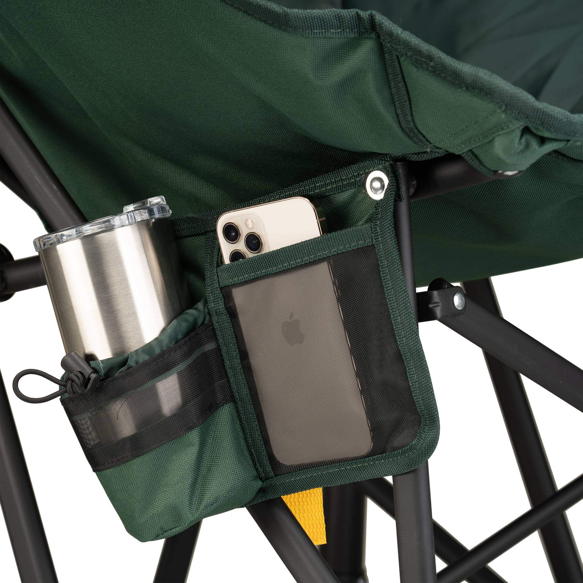 Luxury Camp Puff Rocker - Choice 731 - Patented Spring-Action Rocking Chair for Camping Detail