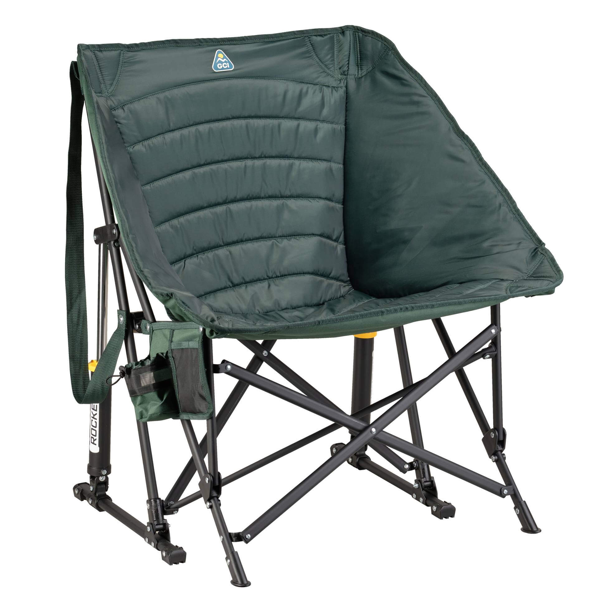 Luxury Camp Puff Rocker - Choice 731 - Patented Spring-Action Rocking Chair for Camping - Hunter