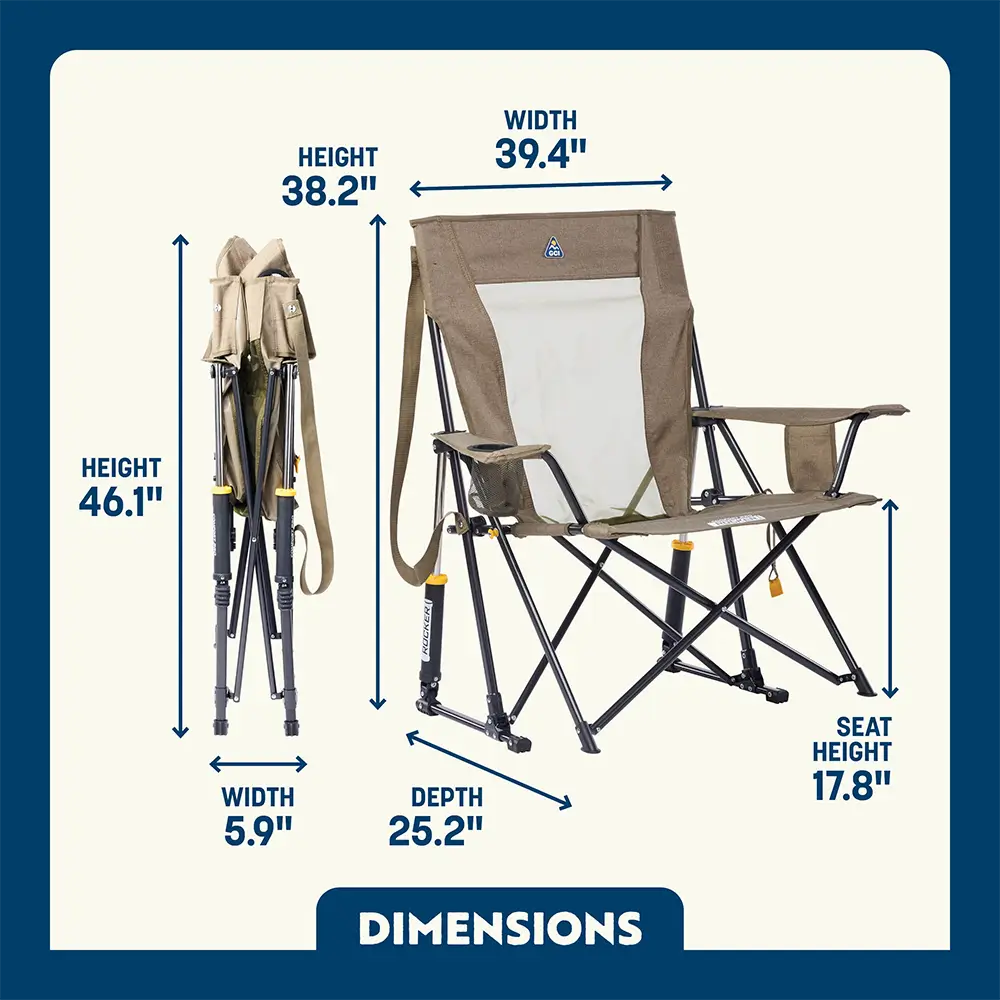 Luxury Camp Comfort Pro Rocker XL - Choice 107 - RoadTrip Rocker Smooth Motion Camp Chair Detail